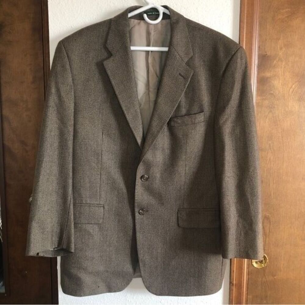 Lauren Ralph Lauren‎ 44R Brown 100% Lambs Wool Fully Lined 2 Button Sport Coat